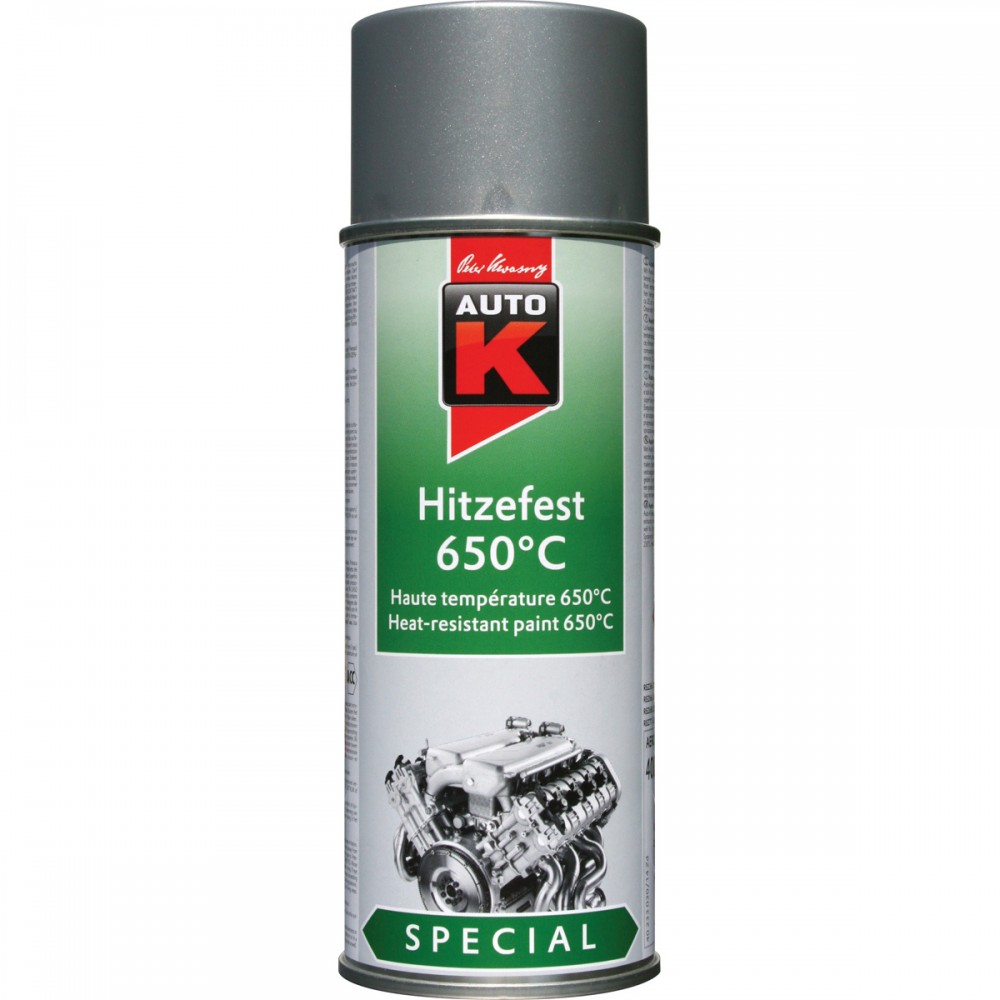  Auto K spray Βαφής υψηλών θερμοκρασιών 650°C 400ml Ασημί