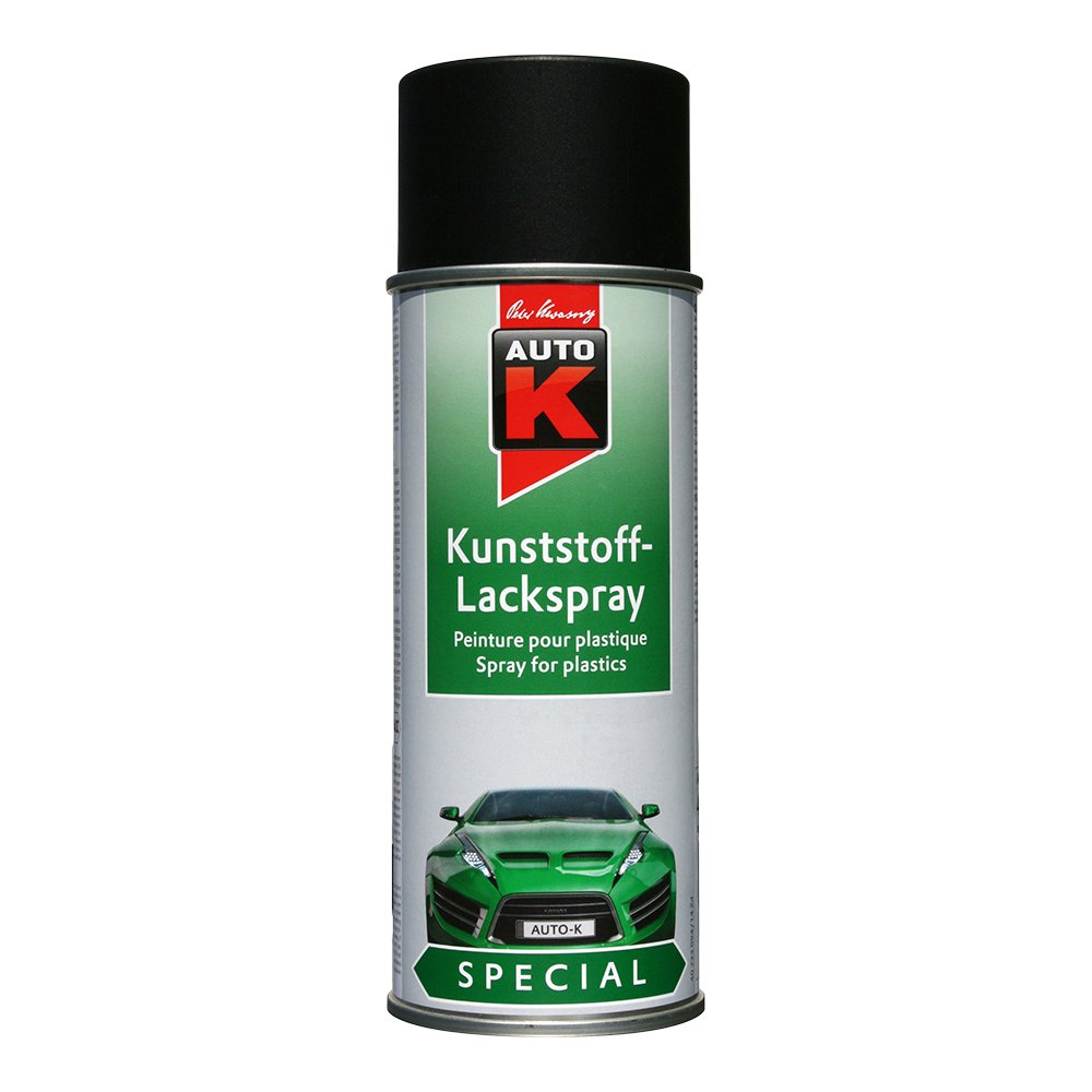 Auto K spray Βαφής για Πλαστικά Αυτοκινήτου Μαύρο 400ml