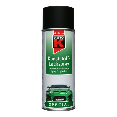 Auto K spray Βαφής για Πλαστικά Αυτοκινήτου Μαύρο 400ml
