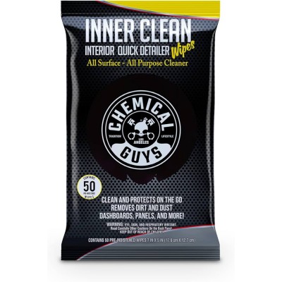 CHEMICAL GUYS Inner Clean Interior Quick Detailer & Protectant Car Wipes (SPI66350)